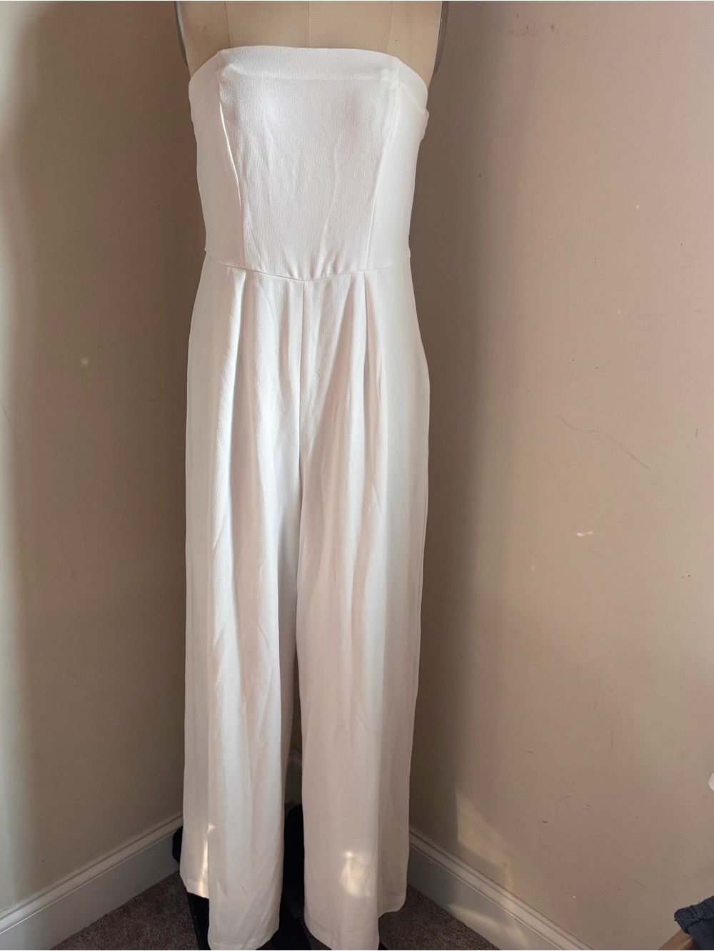 Wild Fable white strapless wide leg jumpsuit